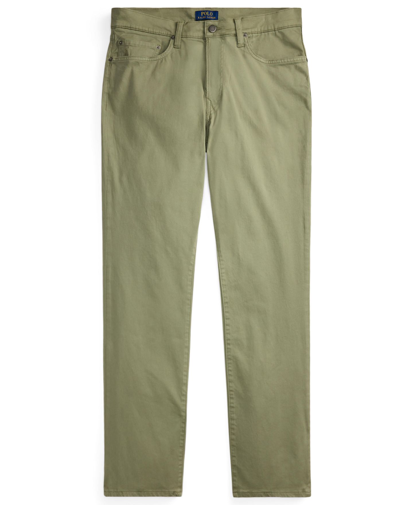 Мужские брюки Polo Ralph Lauren Varick Slim Straight Stretch Sateen, цвет: Шалфейный зелёный — фото 5