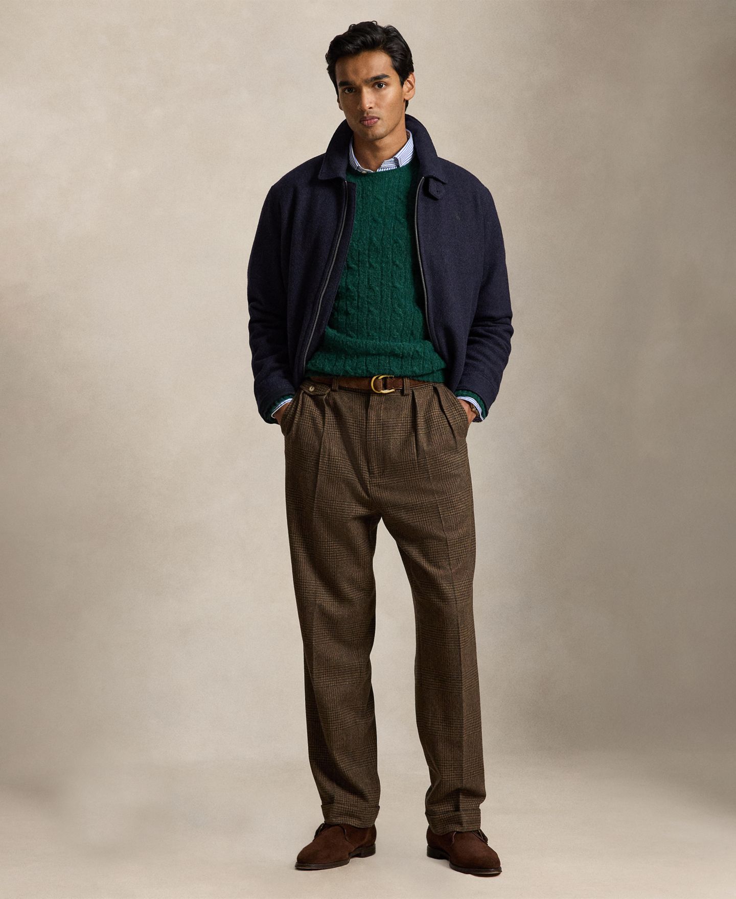 Мужская куртка Polo Ralph Lauren Langdon Tweed Regular-Fit Wool, цвет: Тёмно-синий — фото 2