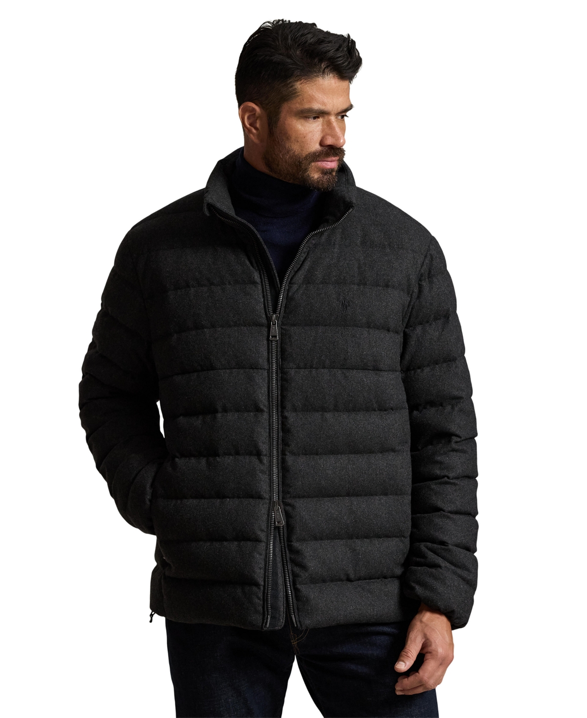 Polo Ralph Lauren Men's Big & Tall Colden Down Quilted-Herringbone Regular-Fit Jacket