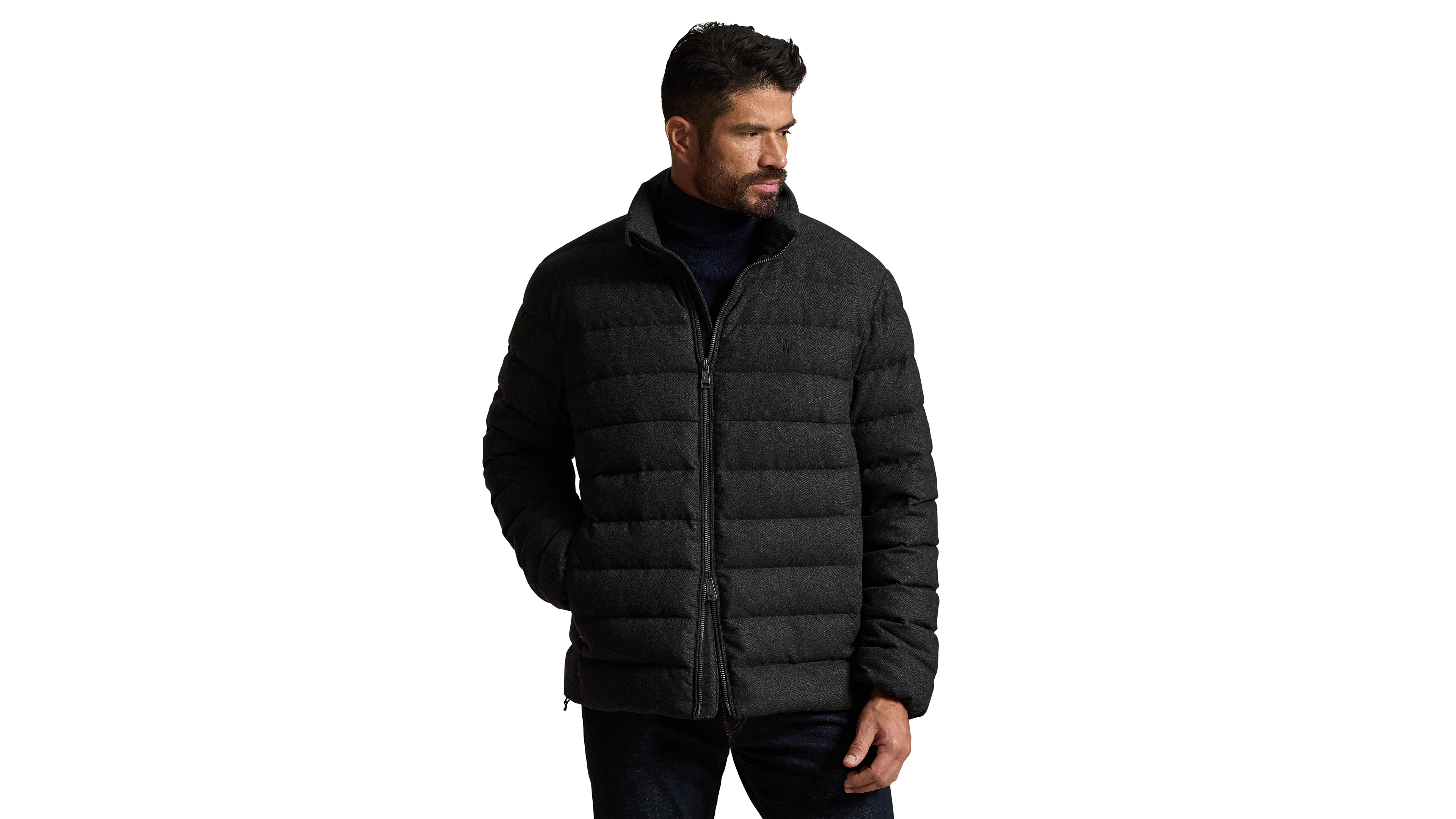 Polo Ralph Lauren Men's Big & Tall Colden Down Quilted-Herringbone Regular-Fit Jacket