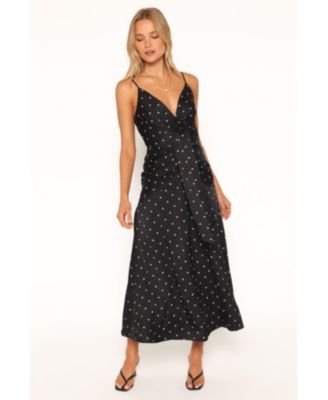 Women's Eluna V-Neck Polka-Dot A-Line Midi Dress