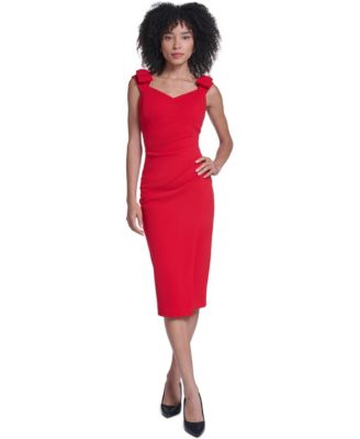 red formal dress macys Women's Midi Dresses slim