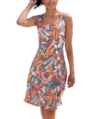 Women's Floral-Print A-Line Strappy-Back Sundress