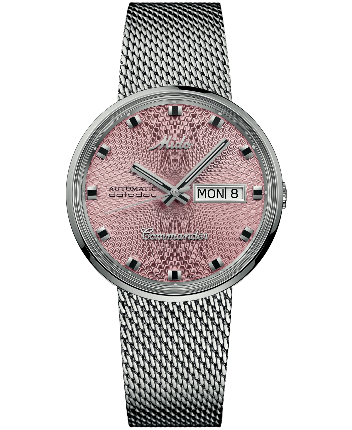 Mido Swiss Automatic Commander 1959 Day/Date Water-Resistant Stainless Steel Milanese Mesh Bracelet, 37mm