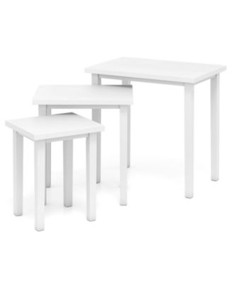 3 Piece Farmhouse Rectangle Side Table Set for Living Room