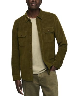 Men's Corduroy Plaid Long-Sleeve Workshirt