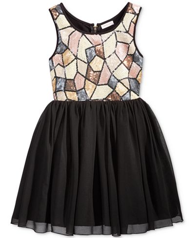 Nanette Lepore Sequin-Bodice Special Occasion Dress, Big Girls (7-16)