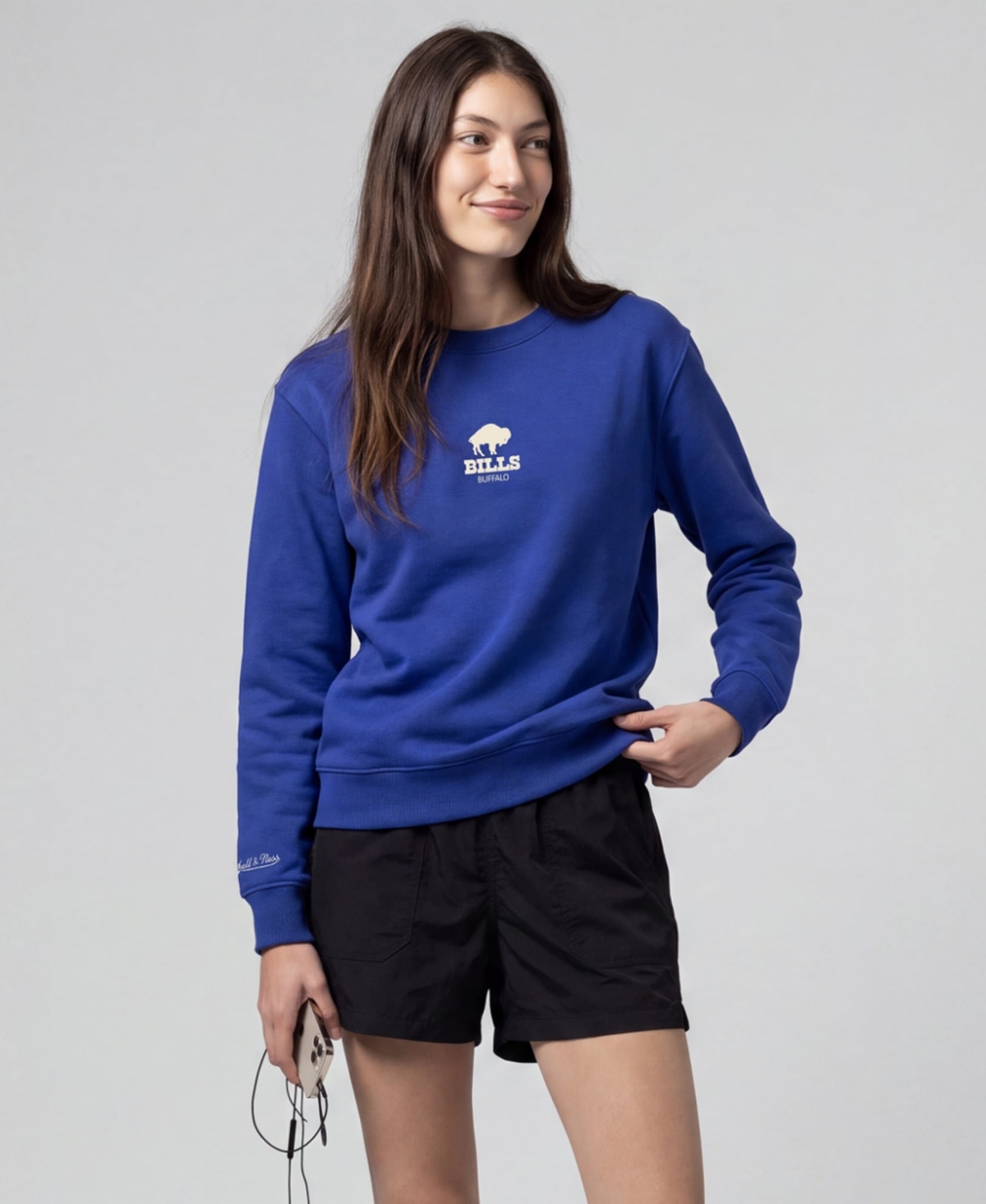 Mitchell & Ness Women's Buffalo Bills Core Essentials Fleece Graphic Sweatshirt In Blue