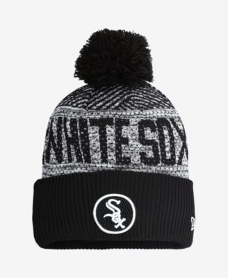 Big Boys and Girls Black Chicago White Sox 2022 Authentic Collection Sport Cuffed Knit Pom Hat