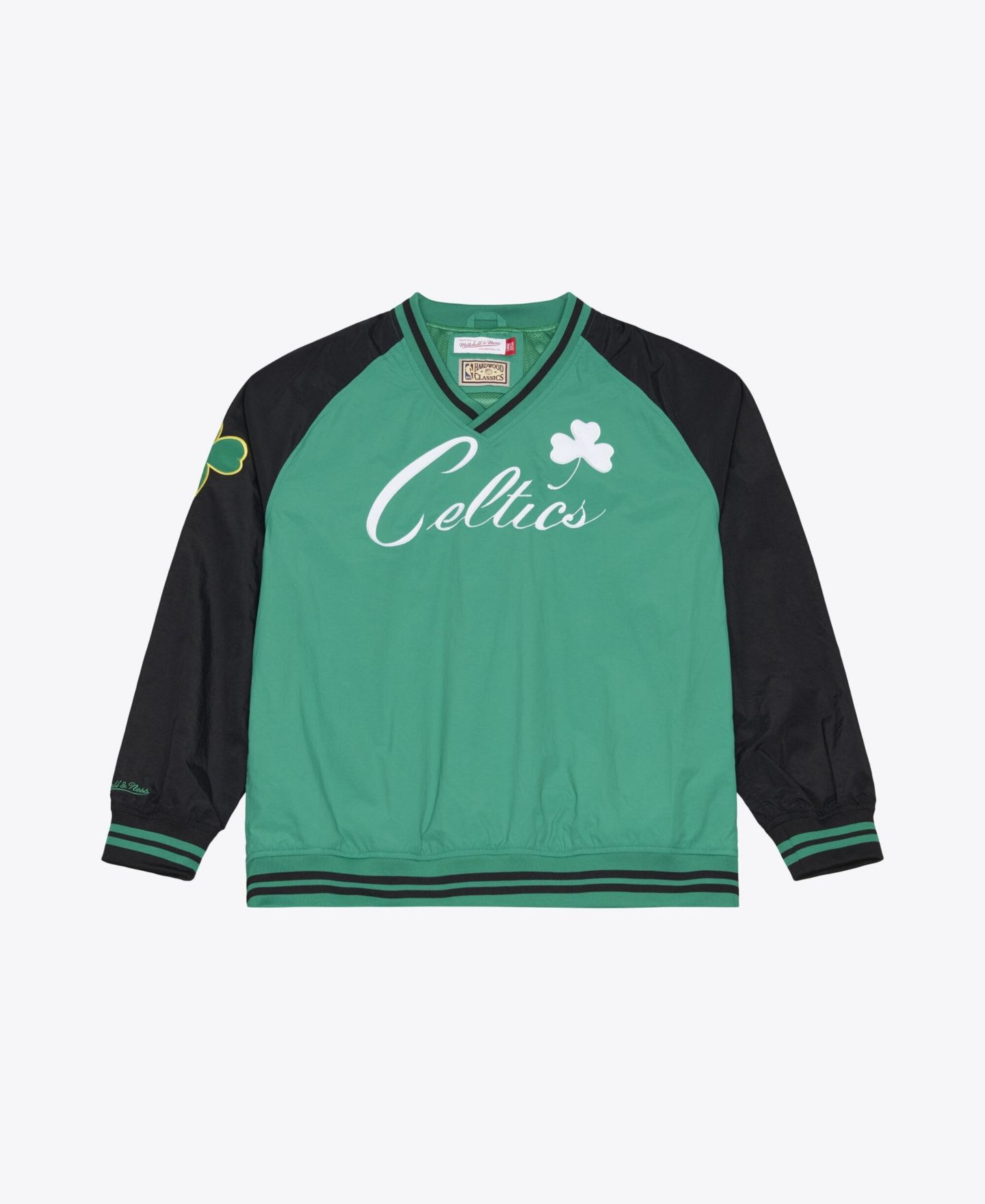 Мужская куртка Mitchell & Ness Kelly Green Boston Celtics Classic V-Neck Pullover — фото 1