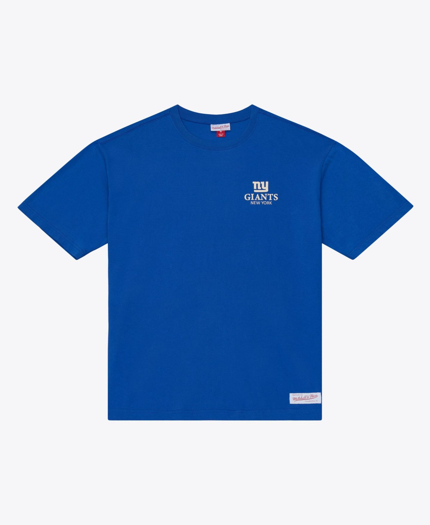 Мужская футболка Mitchell & Ness Royal New York Giants Core Essentials Micro Logo — фото 1