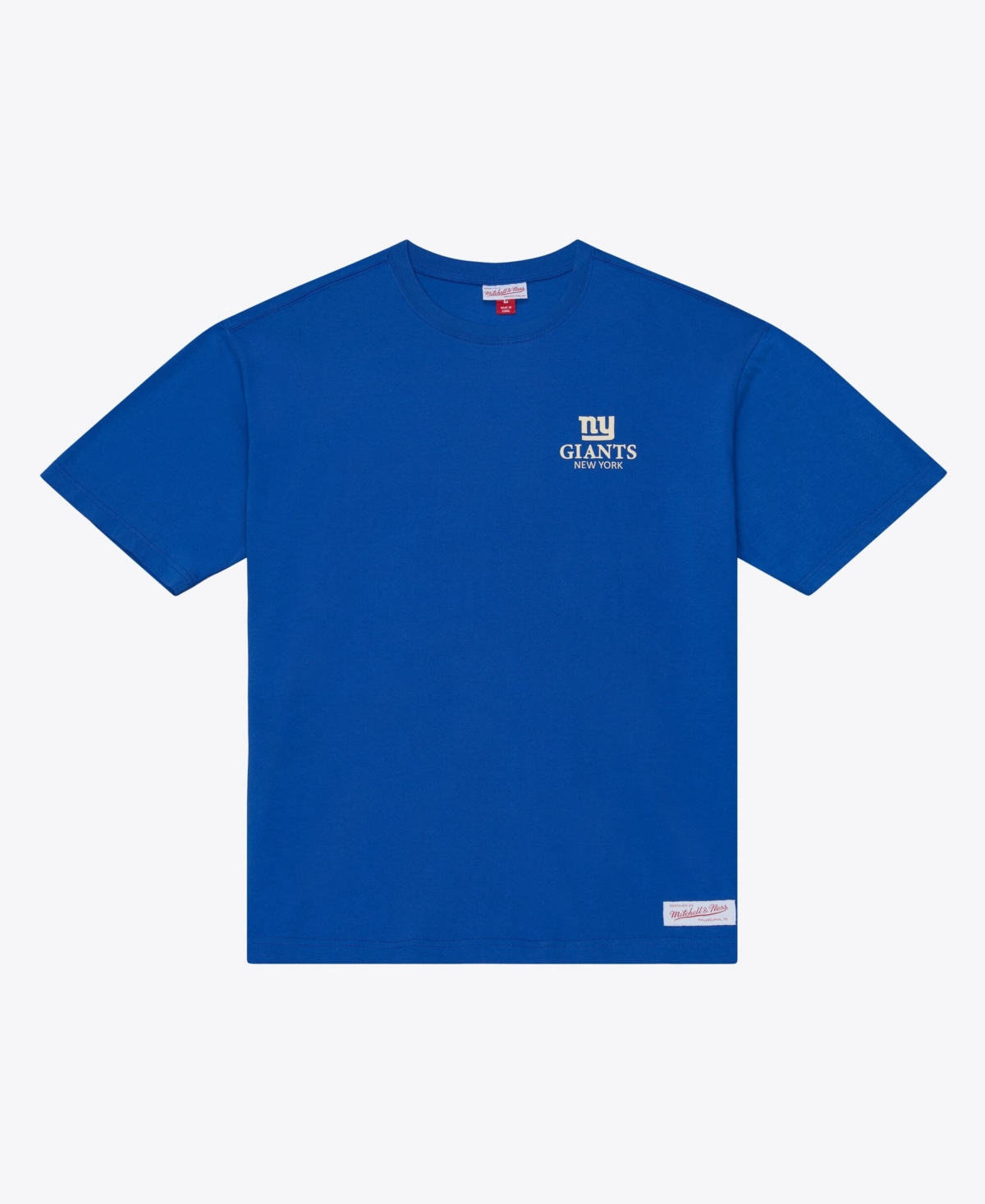 Mitchell & Ness Men's New York Giants Core Essentials Crew-Neck Short-Sleeve Cotton T-Shirt - Royal
