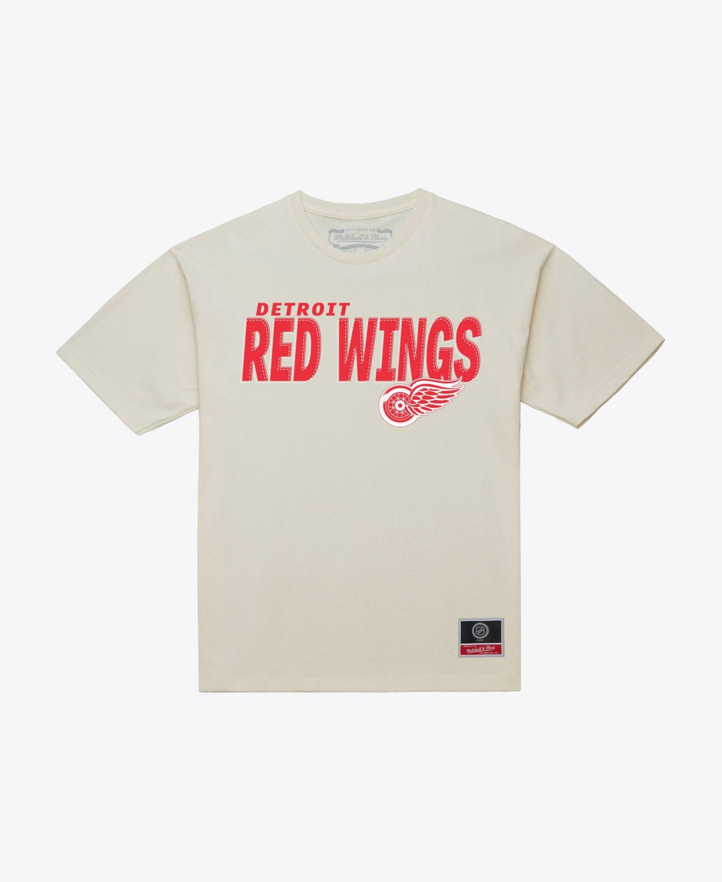 Мужская футболка Mitchell & Ness Cream Detroit Red Wings Core Plus — фото 1