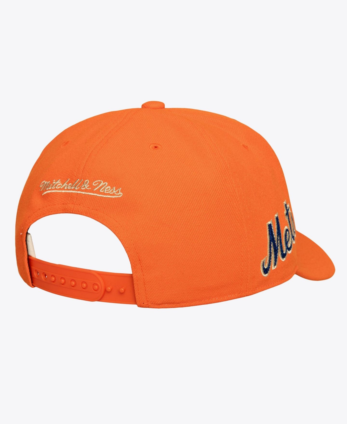 Мужская кепка Mitchell & Ness Orange New York Mets 50th Anniversary Patch Secondary Pro Snapback Hat — фото 3