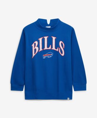 Plus Size Buffalo Bills Vantage Oversized Embroidered Mock Neck Pullover