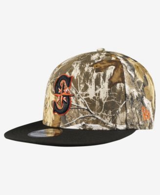 Men's Camo Seattle Mariners Realtree Orange Pop 9FIFTY Snapback Hat