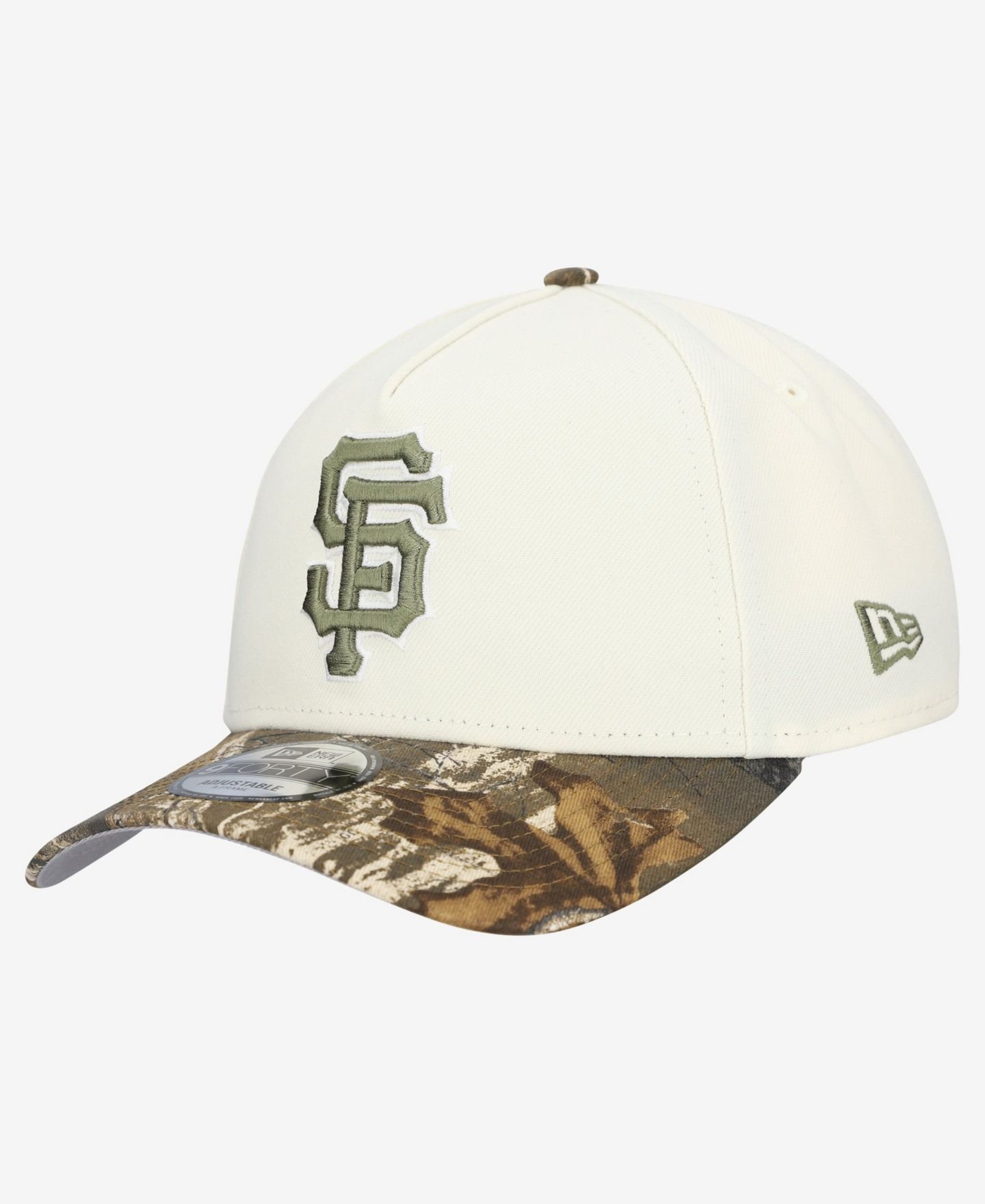 Мужская кепка New Era Cream/Realtree Camo San Francisco Giants 9FORTY A-Frame Adjustable Hat — фото 3