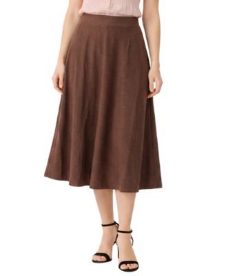 Women's A-Line Midi Pull-On Skirt