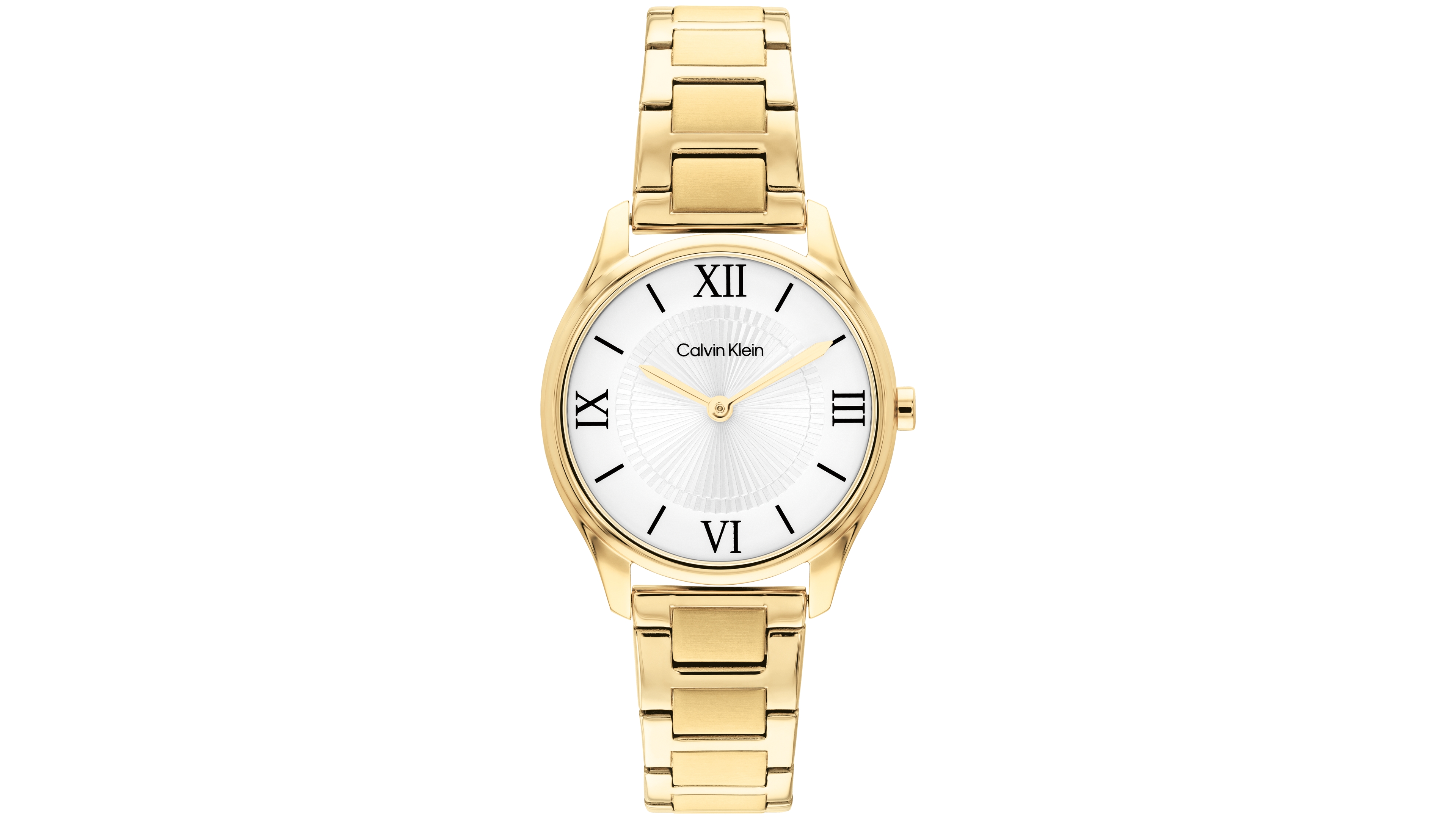 Calvin Klein Women's Sculpted Essentials Quartz Gold-Tone Stainless Steel Bracelet Watch 28mm