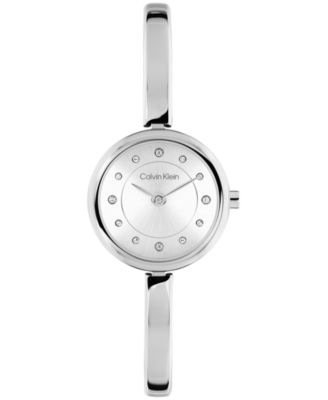 Women's Quartz Silver-Tone Stainless Steel Bangle Bracelet Watch 23mm