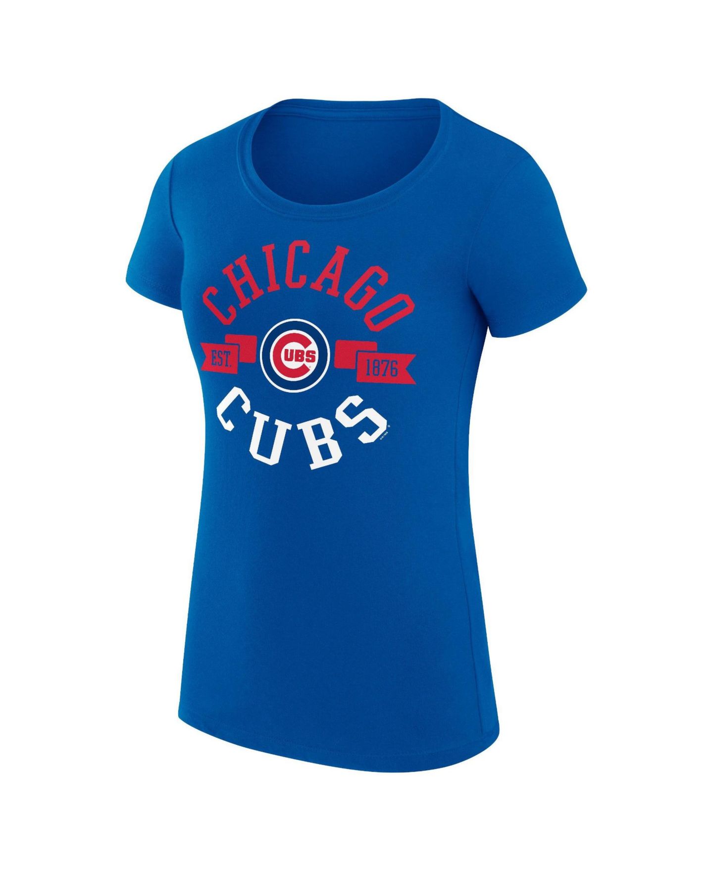 Женская футболка G-III 4Her by Carl Banks Royal Chicago Cubs Super-Slim Fit Lightweight City Graphic — фото 4