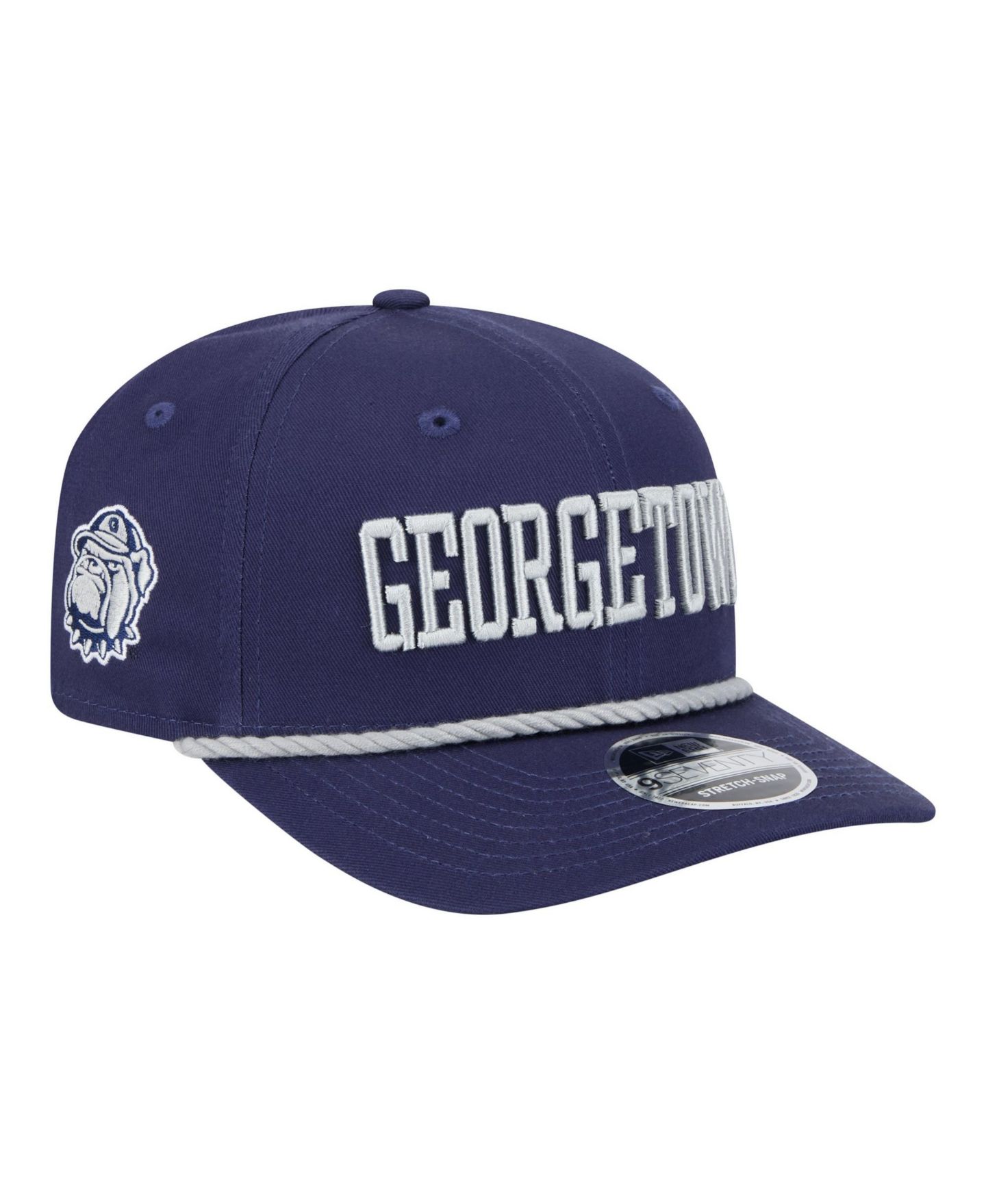 Мужской головной убор New Era Navy Georgetown Hoyas Wordmark Rope 9SEVENTY Stretch-Snap Hat — фото 1
