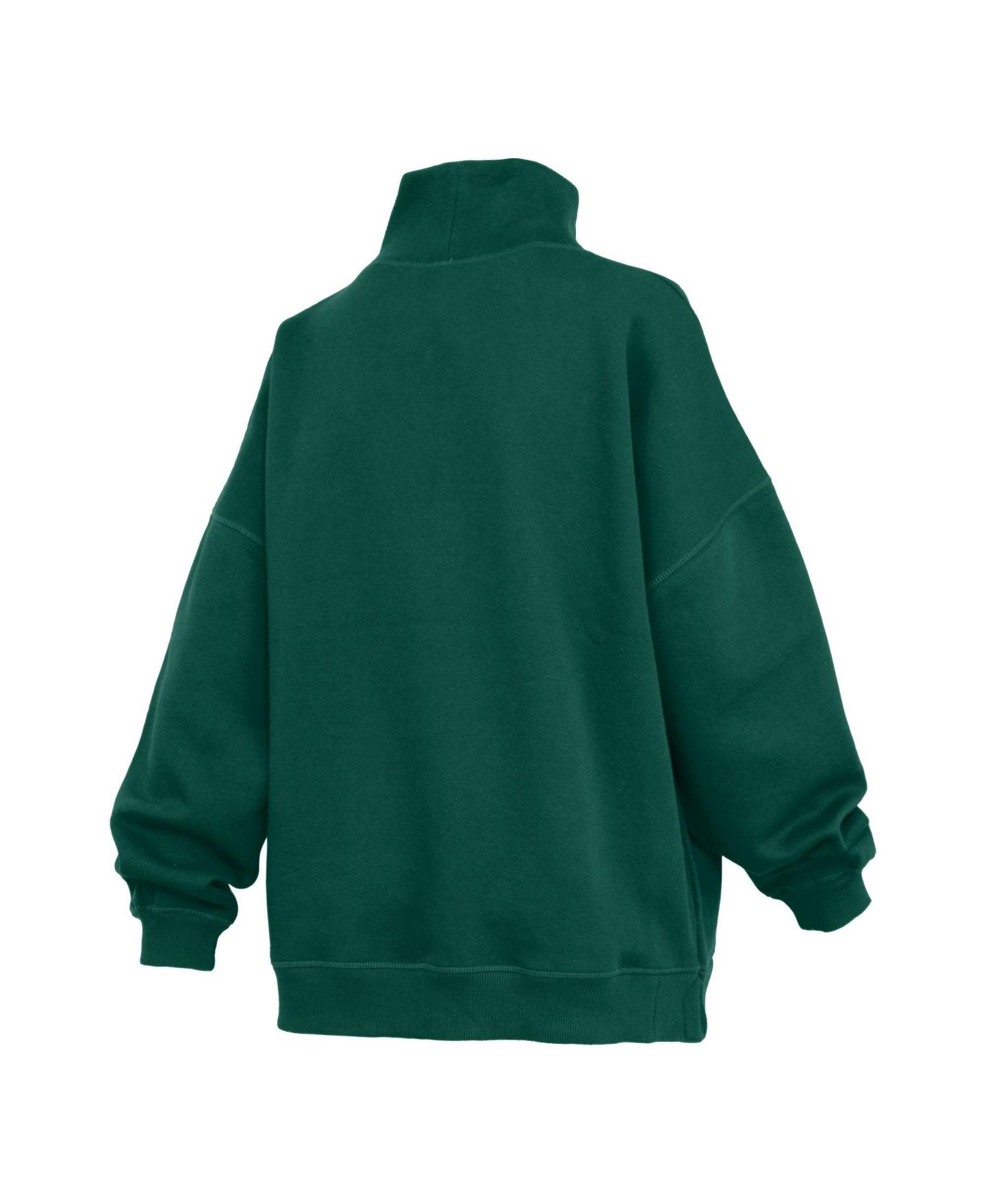 Женская толстовка Pressbox Green Michigan State Spartans Oversized Mock Neck — фото 3