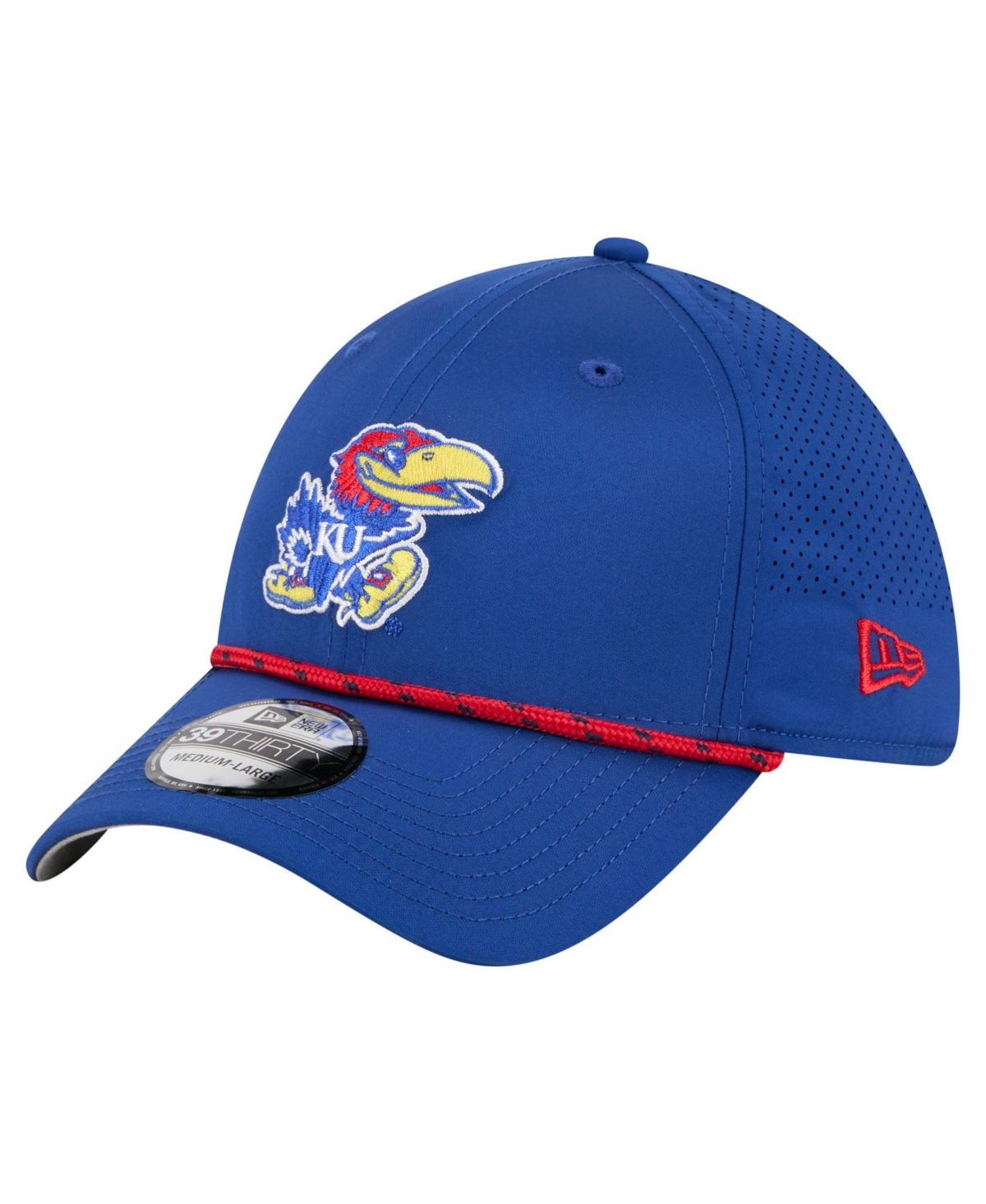 New Era Kansas Jayhawks 39THIRTY Stretch-Fit Rope-Embellishment Baseball Cap