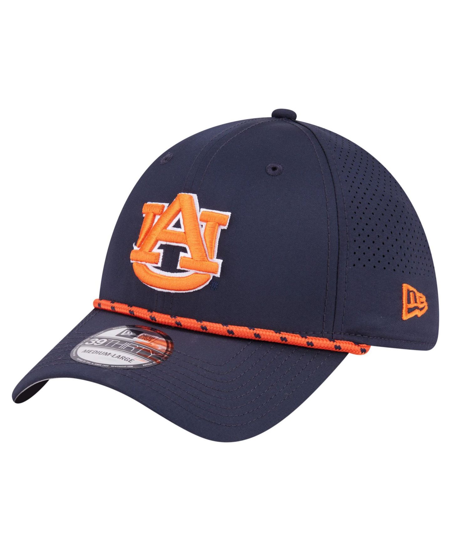 Мужская кепка New Era Navy Auburn Tigers Rope 39THIRTY Flex Hat — фото 1