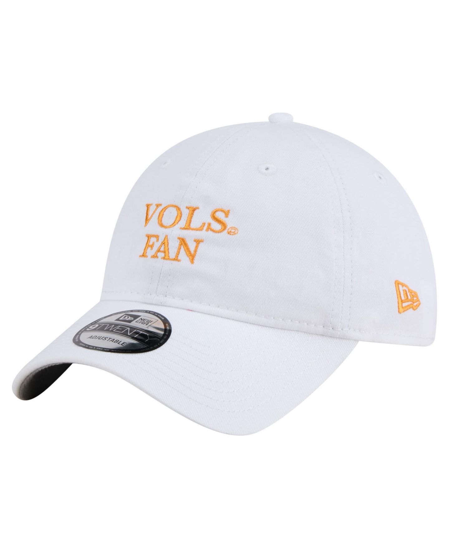 Мужская кепка New Era White Tennessee Volunteers Fan 9TWENTY Adjustable Hat — фото 1