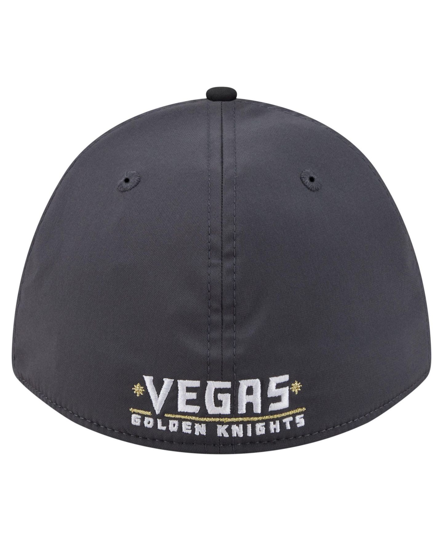 Мужская кепка New Era Charcoal/Black Vegas Golden Knights 2-Tone Featherweight 39THIRTY A-Frame M-Crown Flex Hat — фото 4