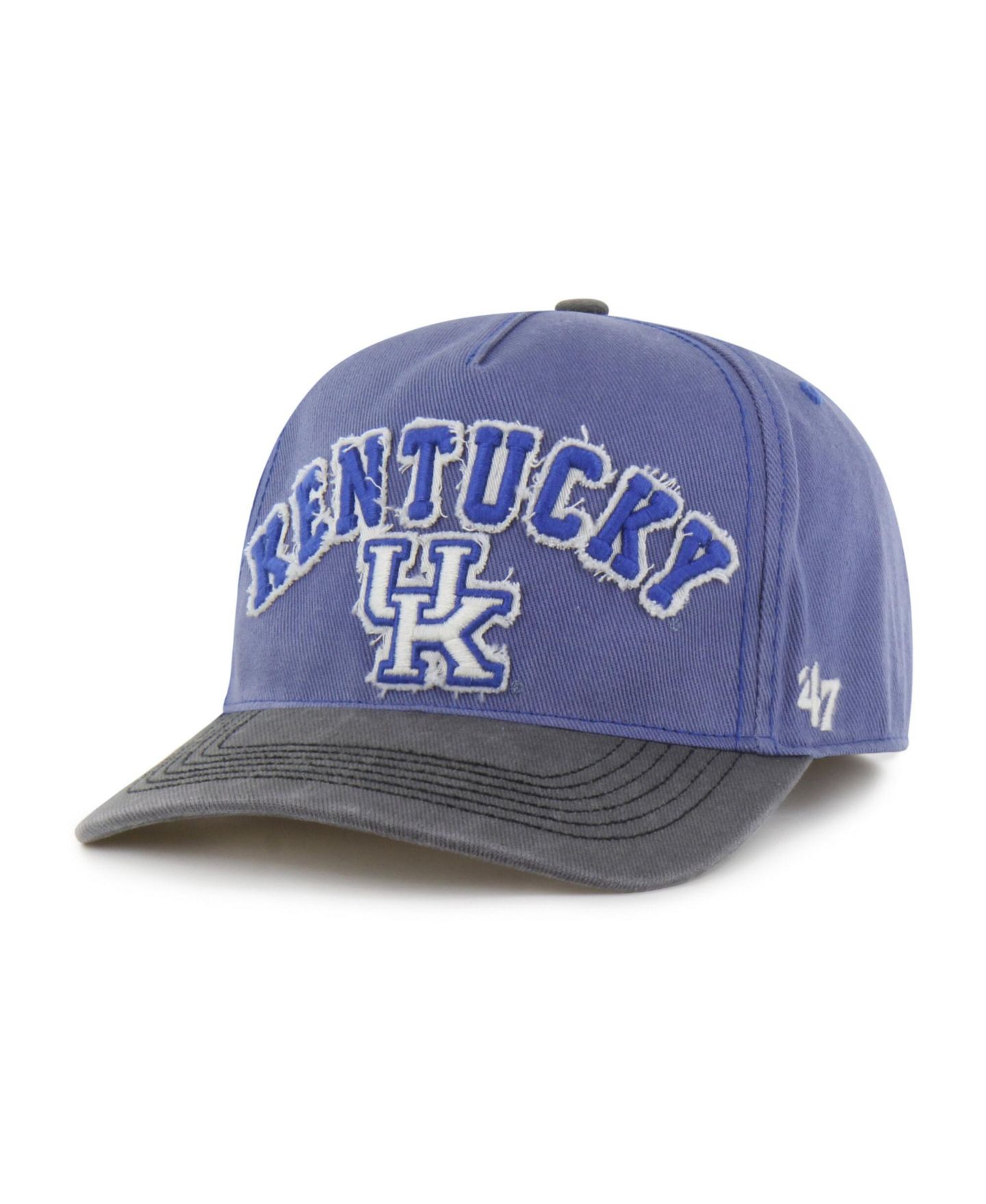 Кепка '47 Brand Royal/Black Kentucky Wildcats Well-Worn Calderwood Hitch Adjustable Hat — фото 3