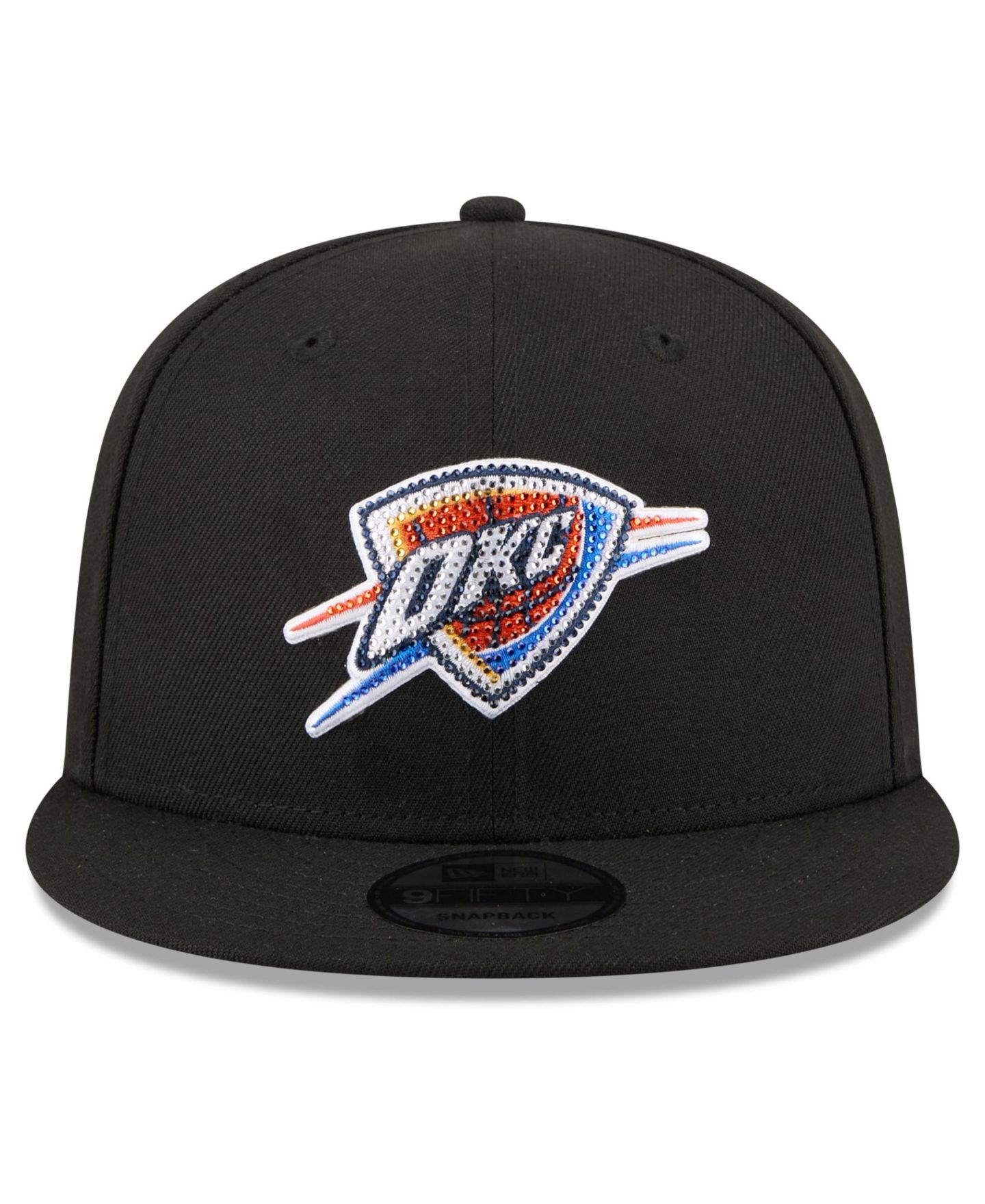 Мужская кепка New Era Black Oklahoma City Thunder 2026 NBA Draft Crystal 9FIFTY Snapback Hat — фото 2