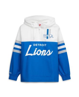 Men's Detroit Lions Head Coach Quarter-Zip Hooded Windbreaker Jacket