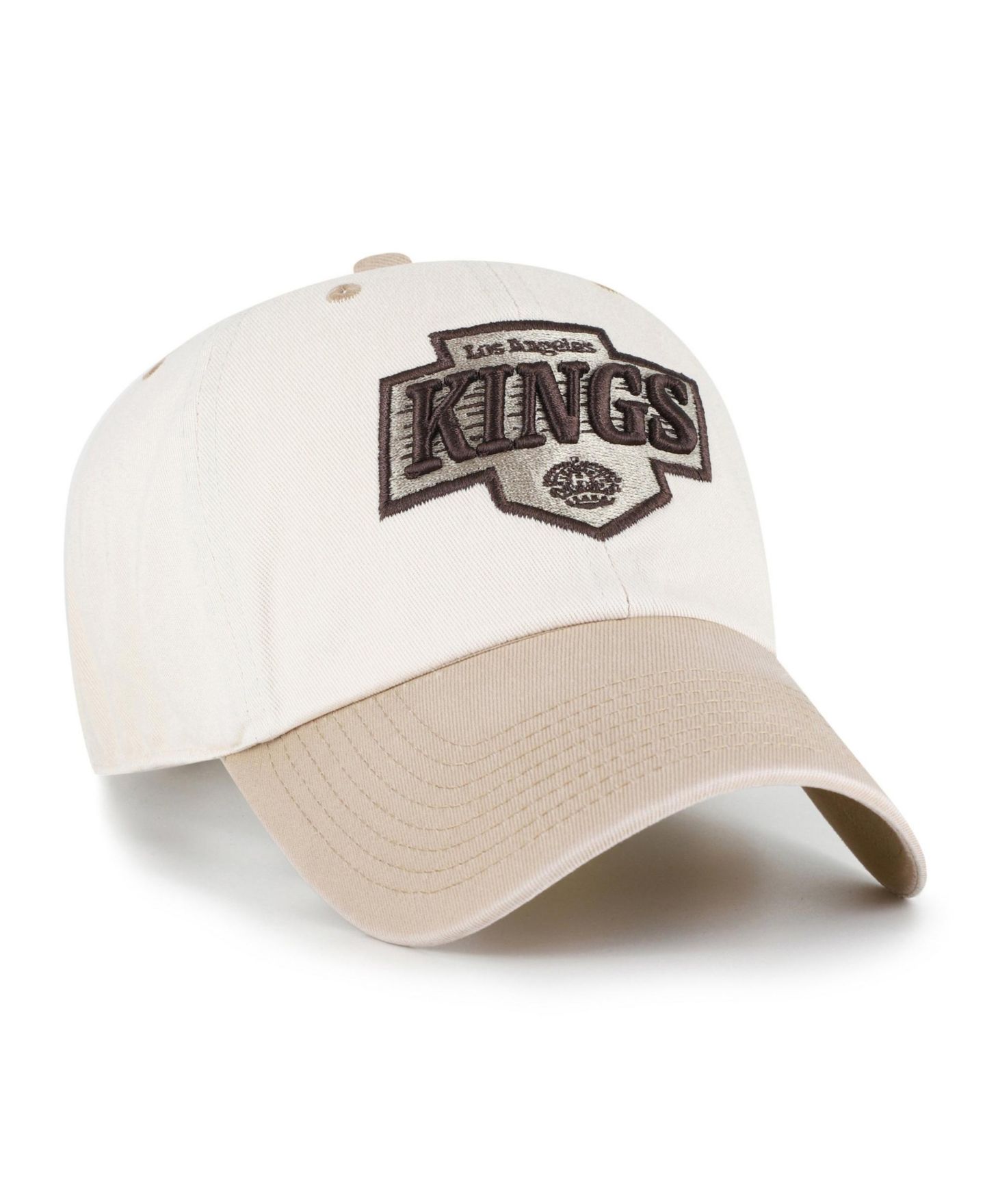 Мужская кепка '47 Brand Natural/Tan Los Angeles Kings Neutral Terrain Clean Up Adjustable Hat — фото 2