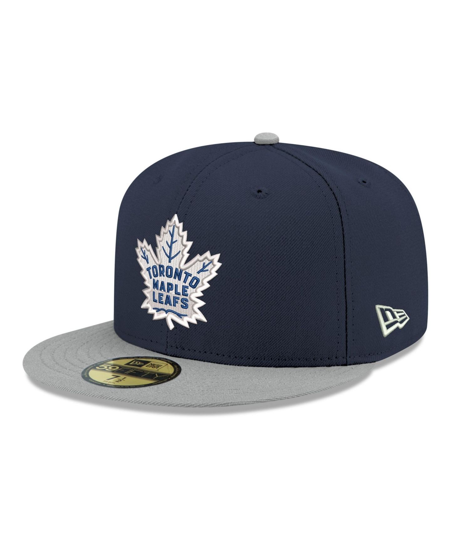 Мужская кепка New Era Navy Toronto Maple Leafs Core Logo Two-Tone 59FIFTY Fitted Hat — фото 1