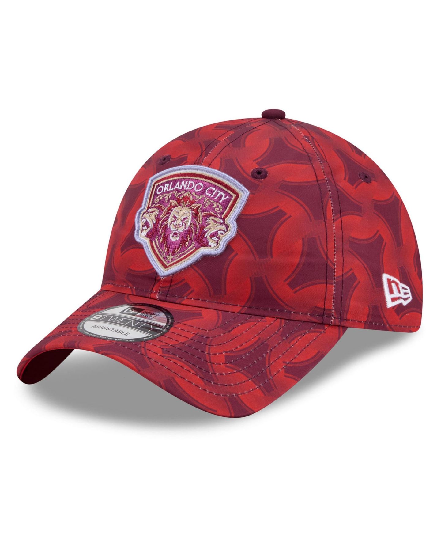 Мужские головные уборы New Era Red Orlando City SC 2026 Third Jersey Hook 9TWENTY Adjustable Hat — фото 1