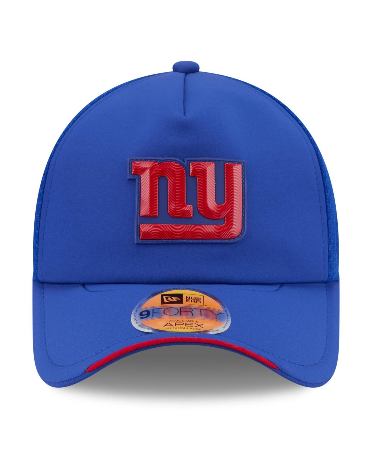Детская кепка New Era Royal New York Giants 2026 Sideline Apex 9FORTY Adjustable Trucker Hat — фото 2