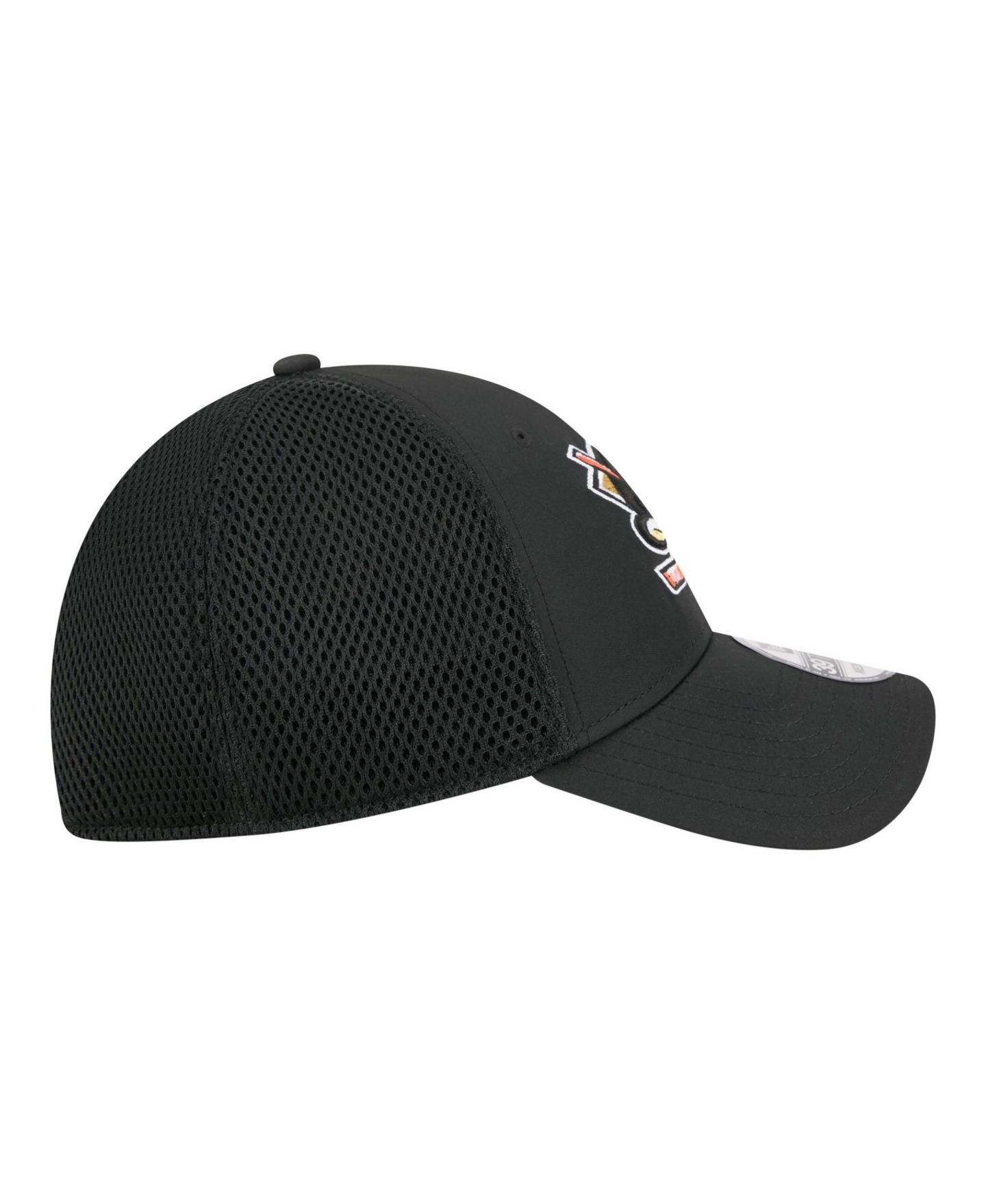 Мужская кепка New Era Black Anaheim Ducks Logo 39THIRTY Flex Hat — фото 7