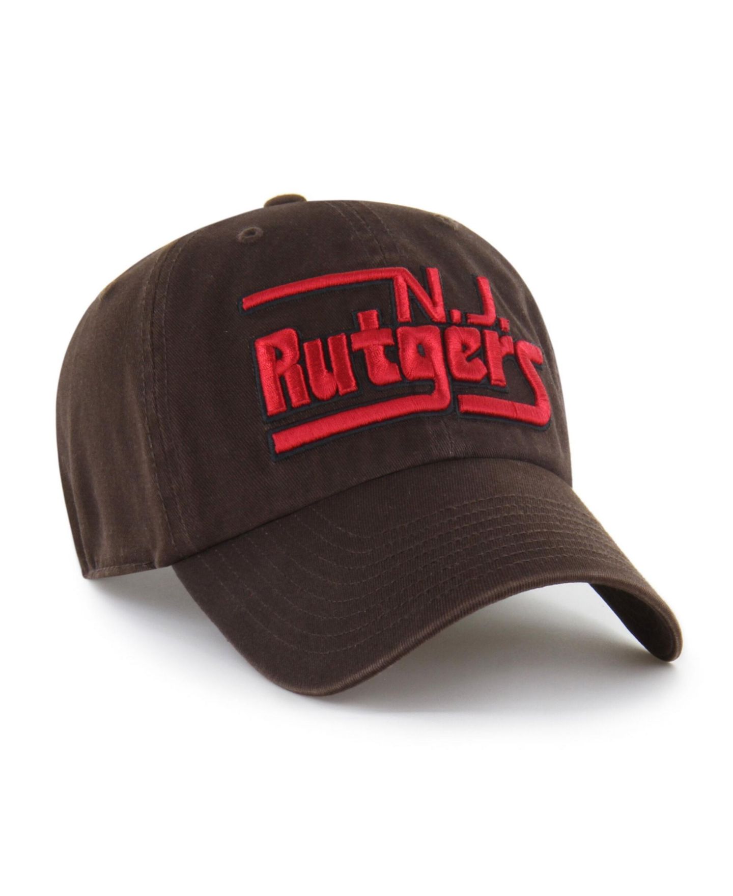 Мужская кепка '47 Brand Brown Rutgers Scarlet Knights Vault Clean Up Adjustable Hat — фото 2