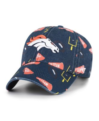 Big Boys and Girls Navy Denver Broncos Stomping Ground Clean Up Adjustable Hat