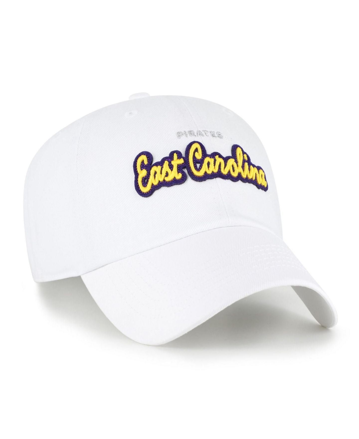 Женская кепка '47 Brand White ECU Pirates Trendy Script Clean Up Adjustable Hat — фото 2