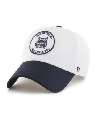 47 Brand Men's and Women's White/Navy Arizona Wildcats Pique Patch Clean Up Adjustable Hat
