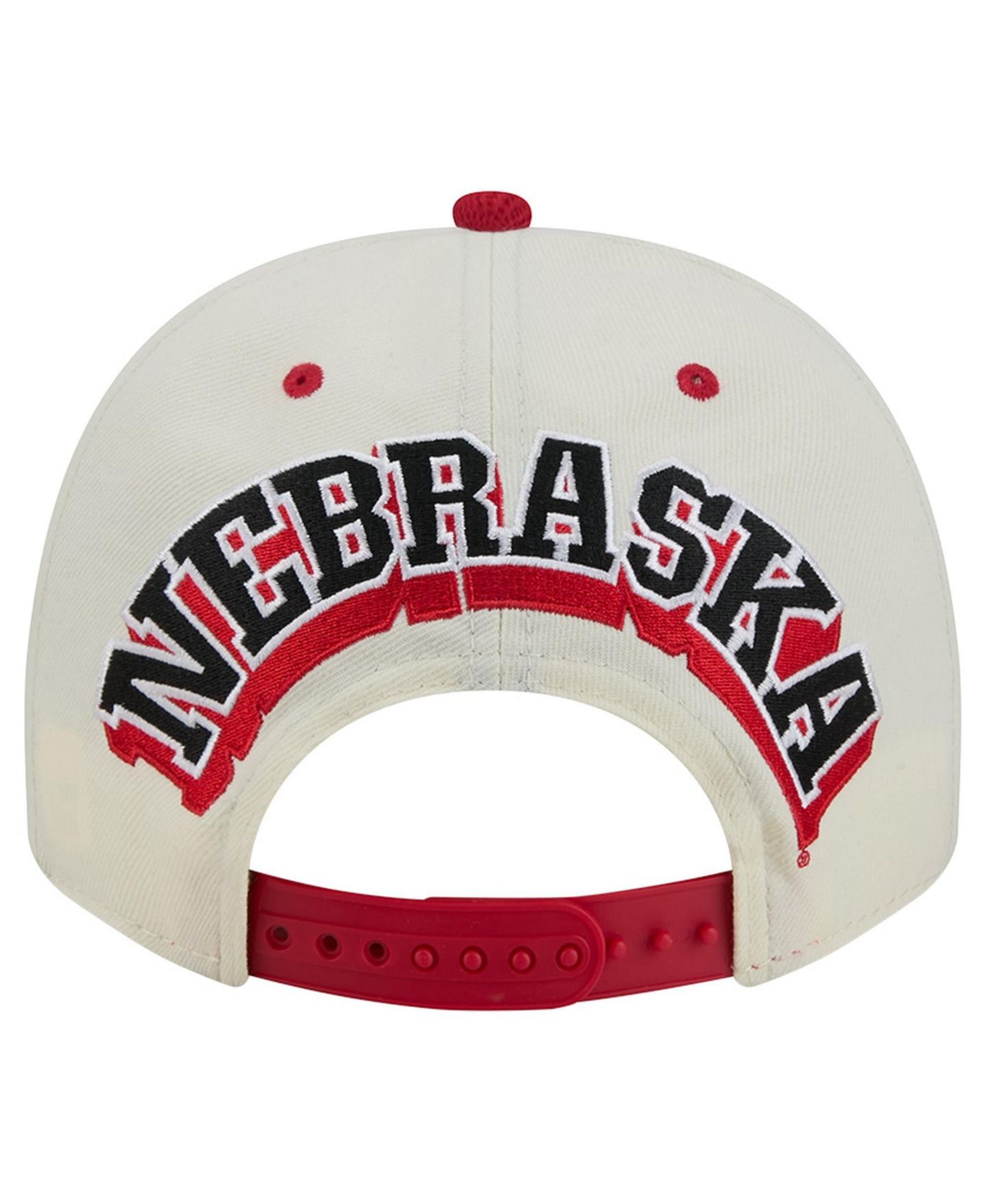 Кепка New Era White/Scarlet Nebraska Huskers A-Frame 9FIFTY Snapback Hat — фото 4