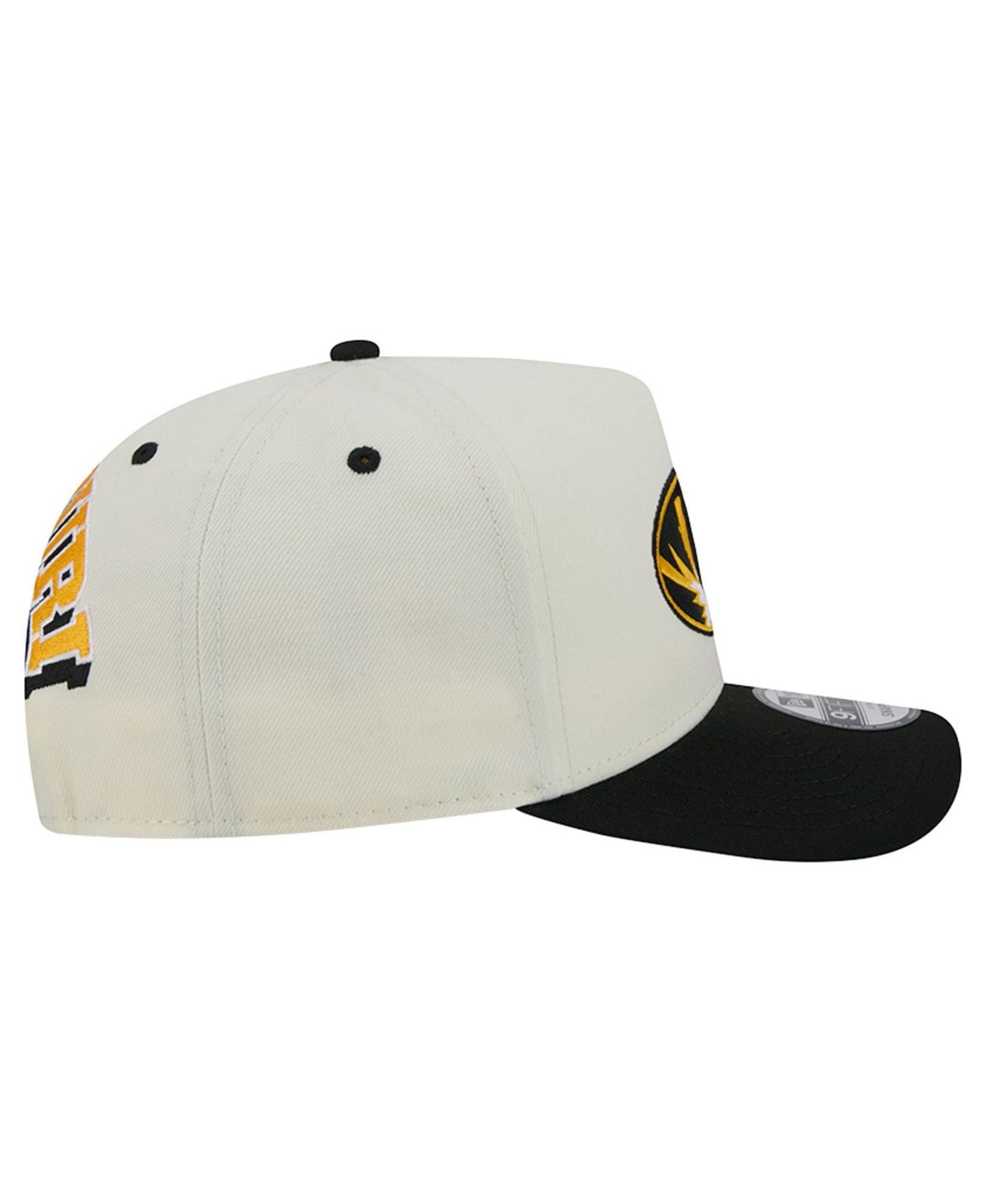 Кепка New Era White/Black Missouri Tigers A-Frame 9FIFTY Snapback Hat — фото 7
