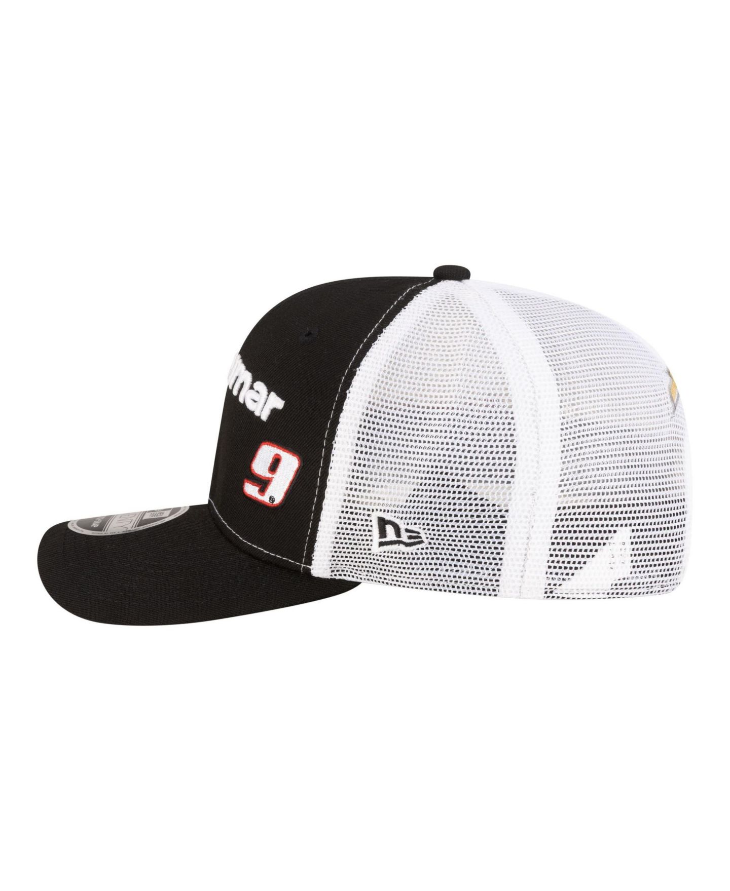 Мужская кепка New Era Black/White Chase Elliott 2026 Lumar 9SEVENTY Adjustable Trucker Hat — фото 6