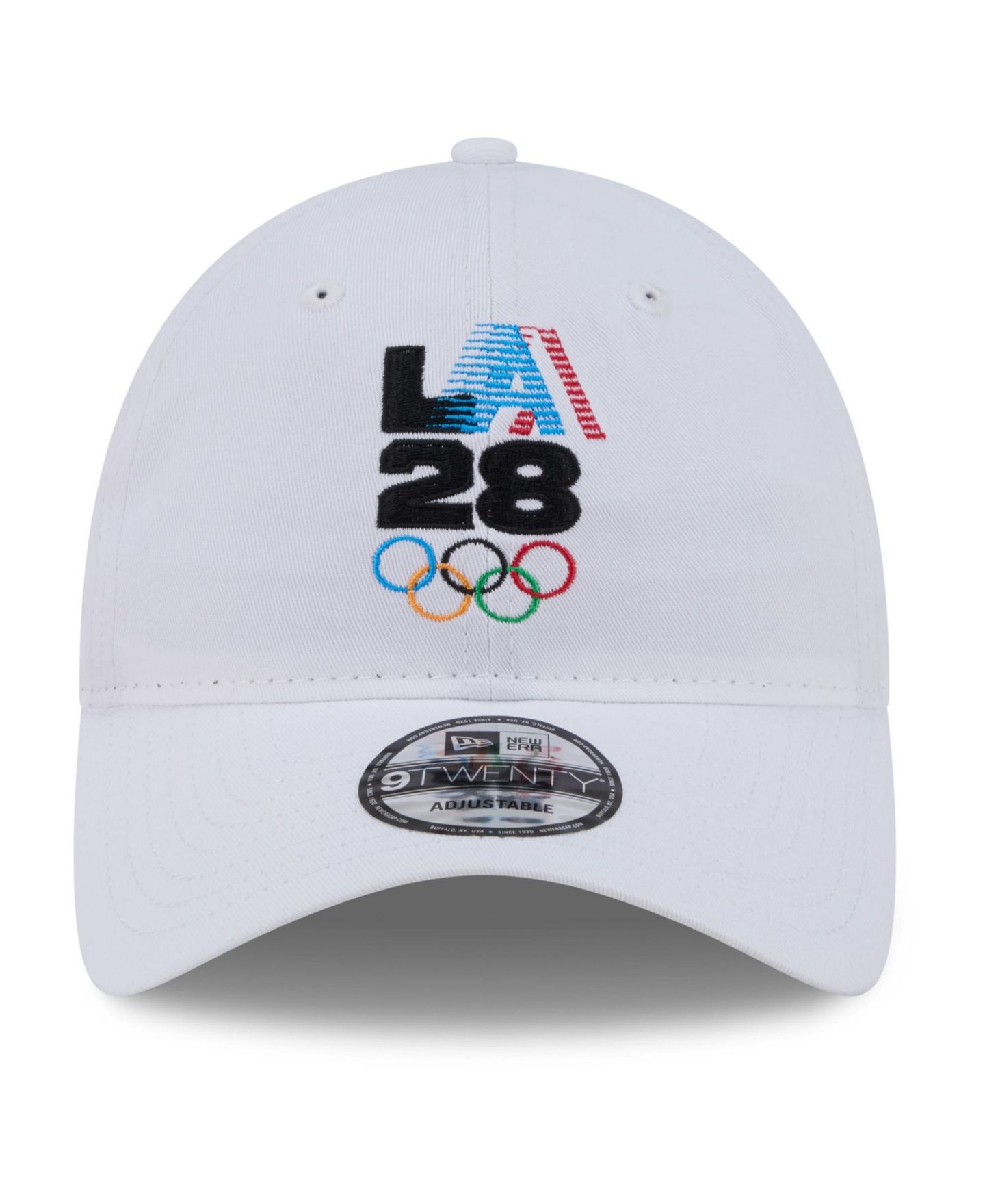 Мужская кепка New Era White LA28 9TWENTY Adjustable Hat — фото 2