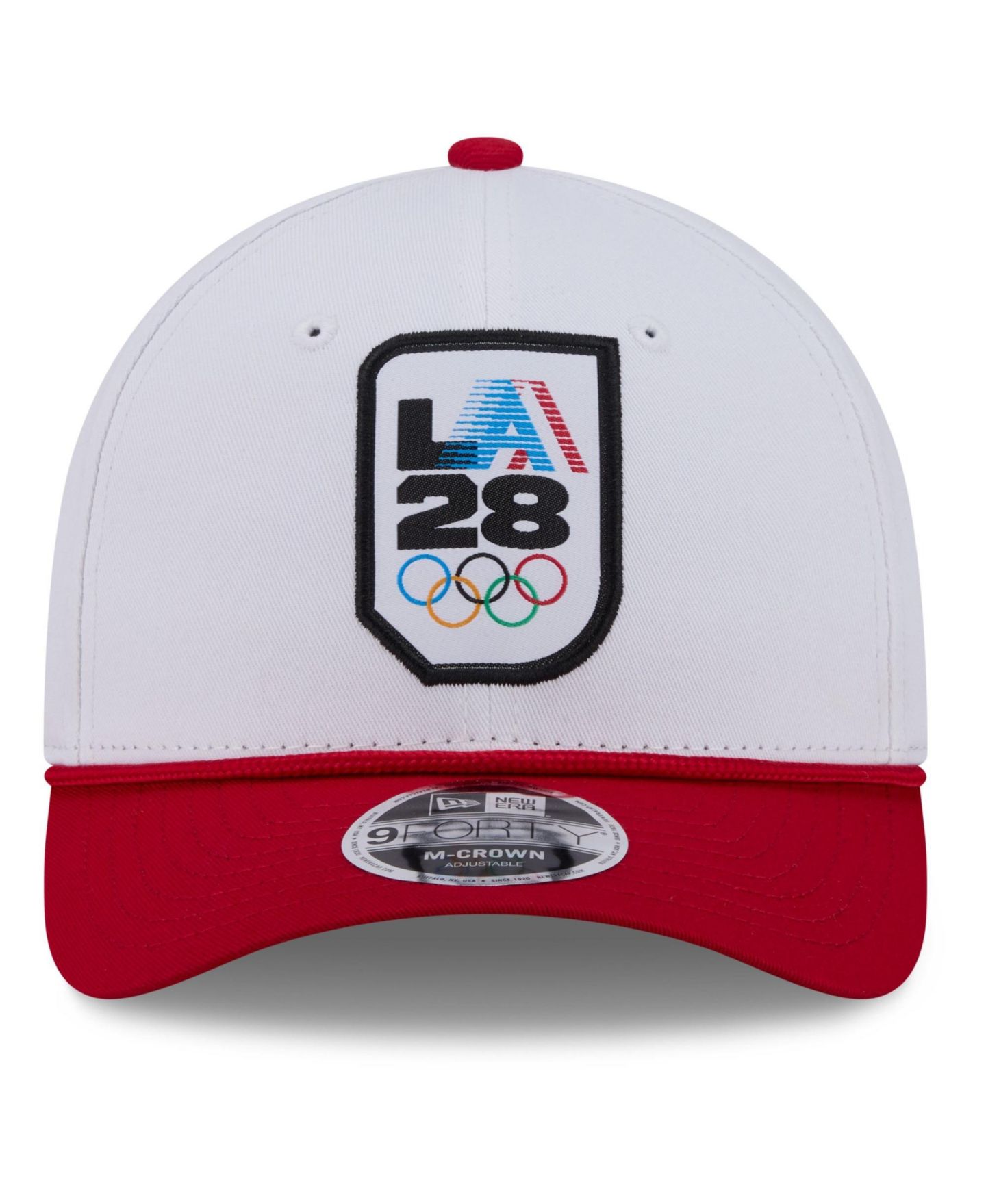 Мужская кепка New Era White/Red LA28 Rope M-Crown 9FORTY Adjustable Hat — фото 2