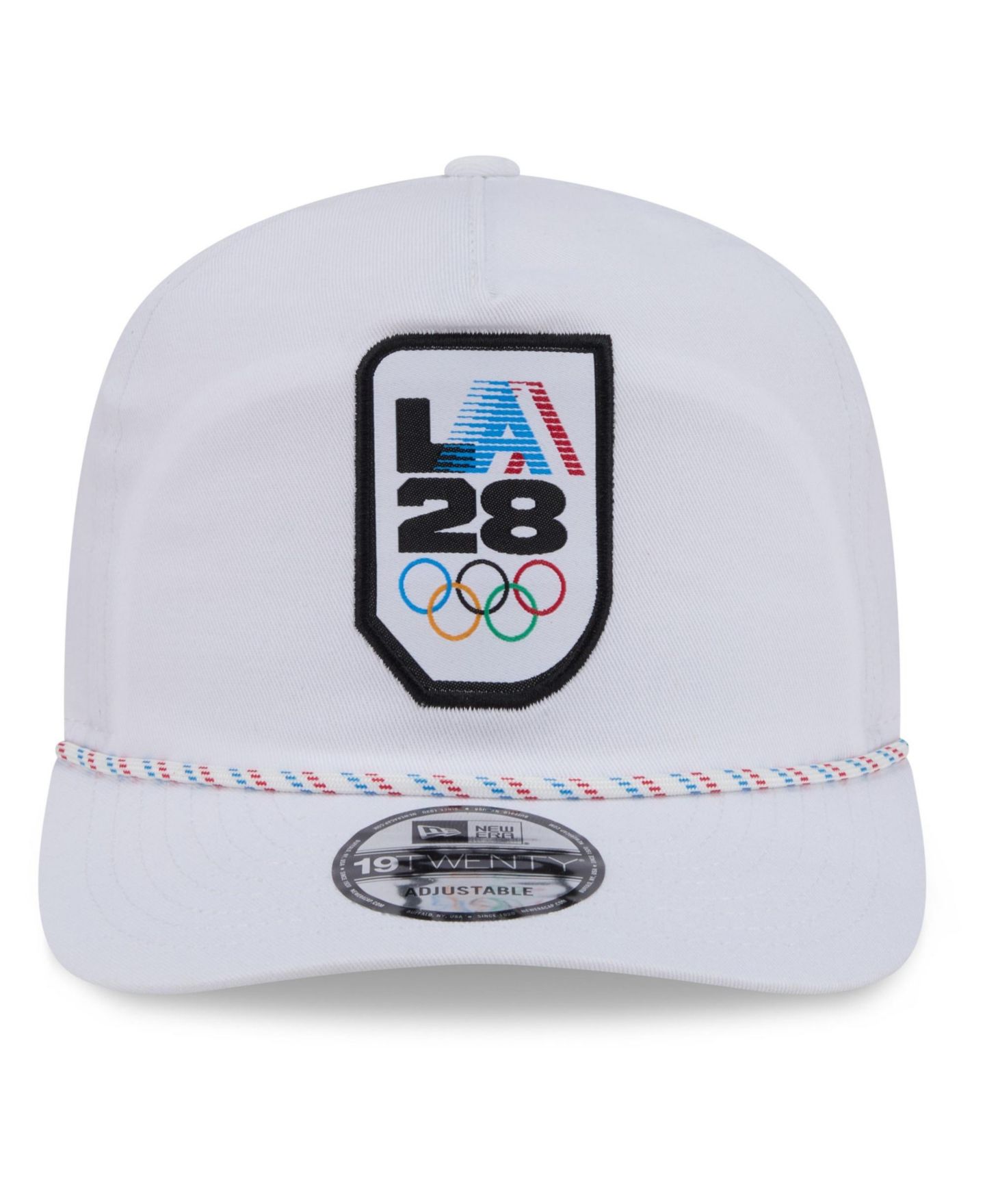 Мужская кепка New Era White LA28 Rope 19TWENTY Adjustable Hat — фото 2
