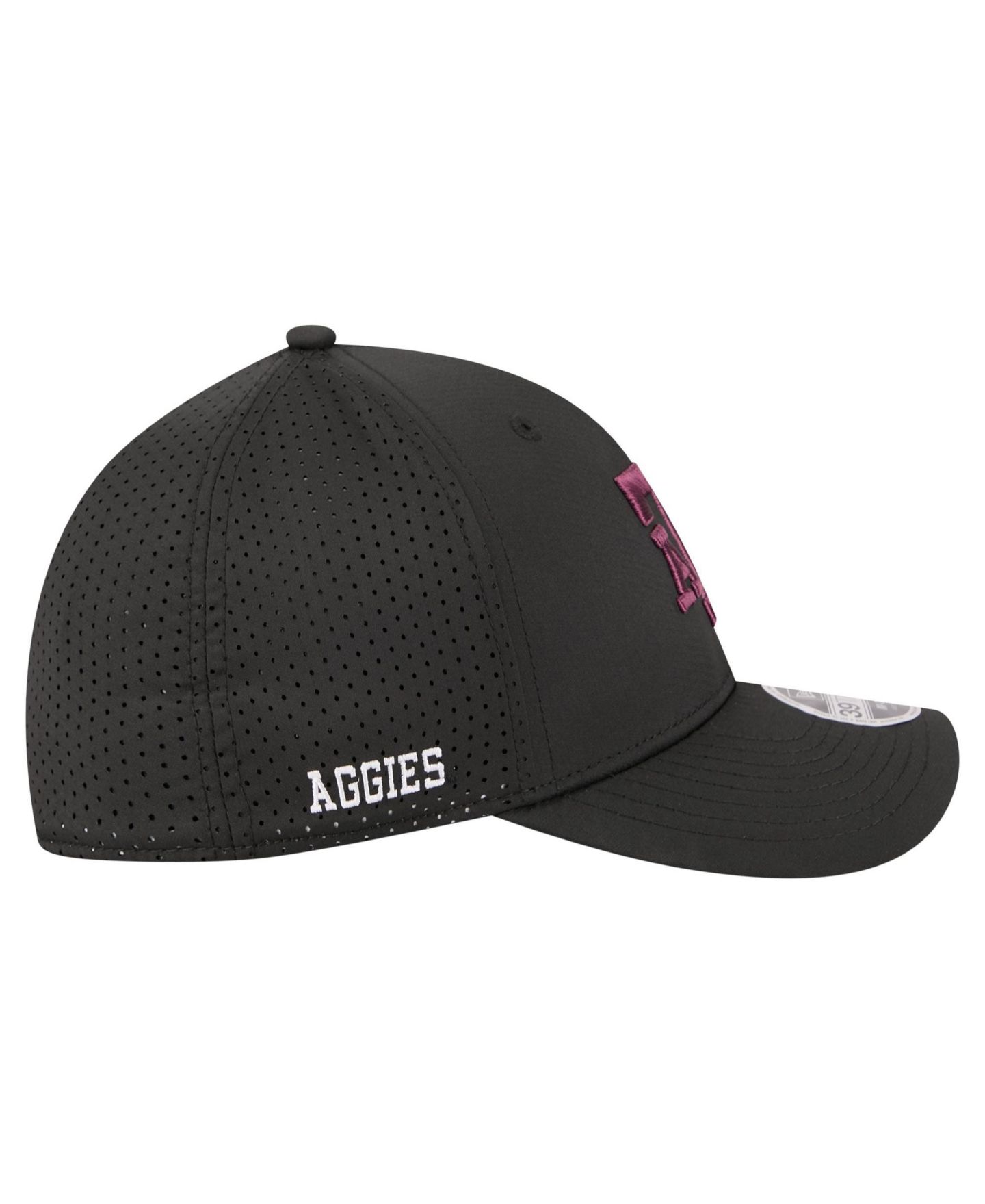 Мужской головной убор New Era Black Texas A M Aggies 39THIRTY M-Crown Stretch Hat — фото 6